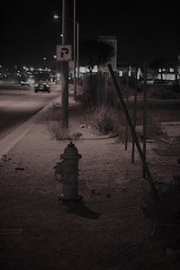 Illuminated car at night