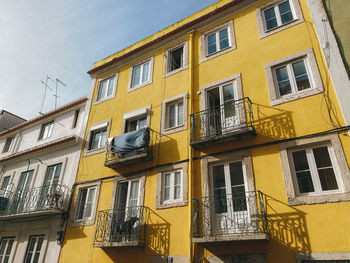 Low angle view of building against clear sky