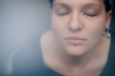 Close-up of young woman