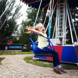 Girl standing in playground