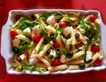 Directly above shot of salad in plate