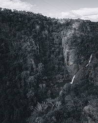 Scenic view of rock formations against sky