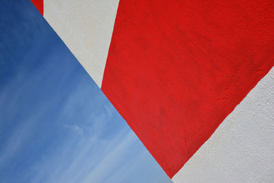 Low angle view of building against blue sky