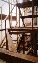 Wooden structure on wooden wall