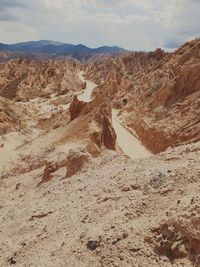 Scenic view of desert against sky