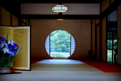 Empty corridor of building