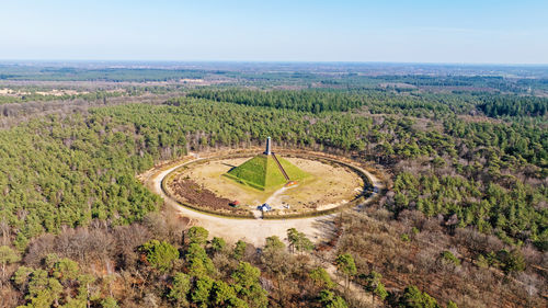 Aerial from the pyramid from austerlitz in the netherlands