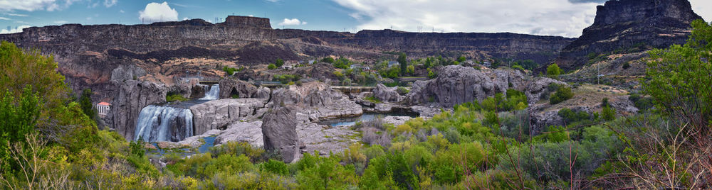 Panoramic view of rock formations