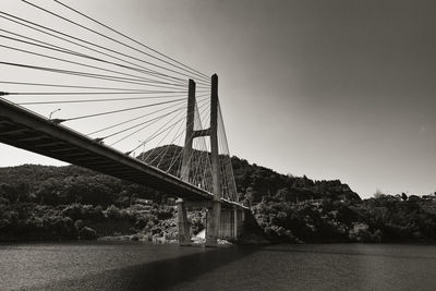 Low angle view of bridge over river