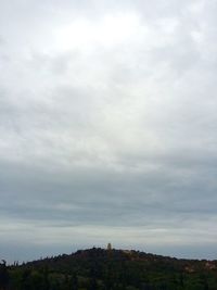 Scenic view of landscape against cloudy sky