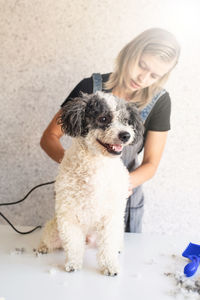 Woman with dog