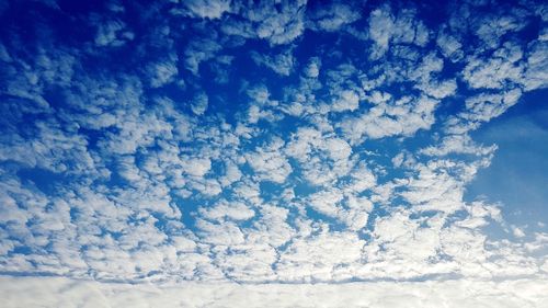 Low angle view of blue sky