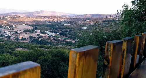 Panoramic view of landscape and buildings against sky