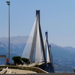 View of suspension bridge