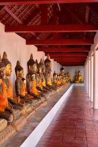 Statues in temple building