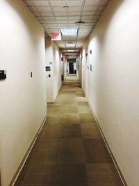 Empty corridor of building