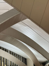 Low angle view of escalator