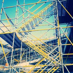 Low angle view of suspension bridge