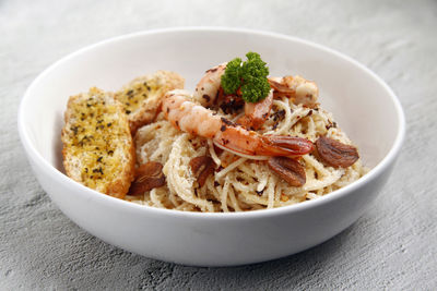 Close-up of food in bowl on table