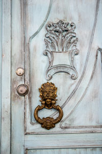 Close-up of closed door