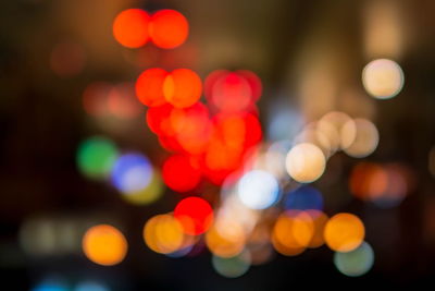 Defocused image of illuminated lights