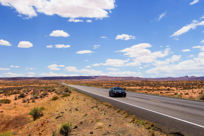 Car on road against sky