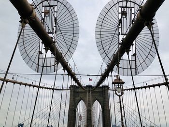 Low angle view of bridge against sky