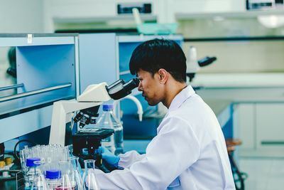 Young scientist working in the laboratory