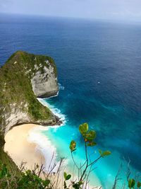 High angle view of sea against sky