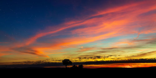 Scenic view of dramatic sky during sunset