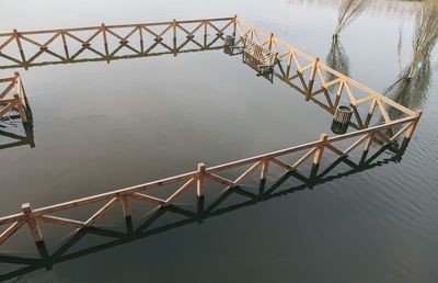 Bridge over river against sky