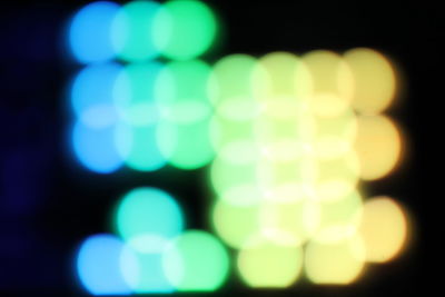 Defocused image of illuminated lights