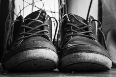 Close-up of shoes on floor