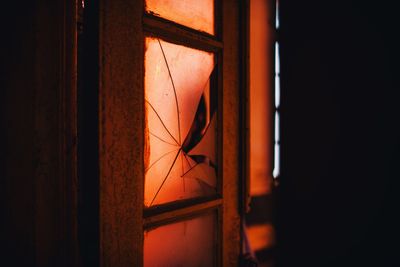 Close-up of window in house