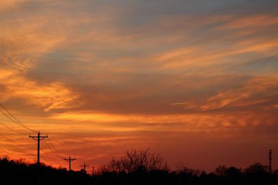 Rural scene at sunset