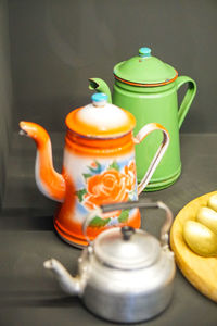 Close-up of tea cup on table