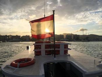 View of sea at sunset