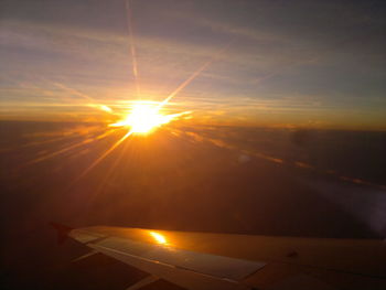Cropped image of landscape at sunset