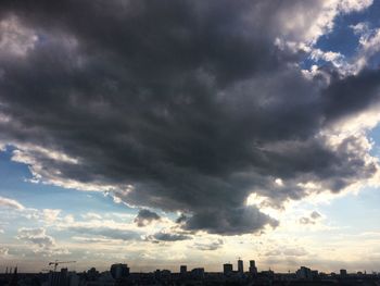 Cloudy sky over city