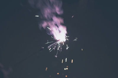 Low angle view of firework display