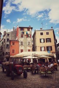 Buildings against sky in city