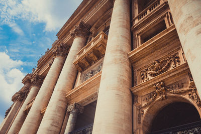 Low angle view of historical building