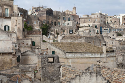 View of old town against buildings in city