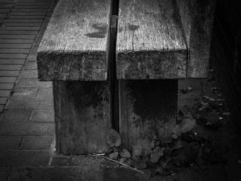 Close-up of abandoned building