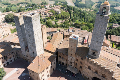 High angle view of townscape