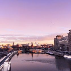 View of river with buildings in background