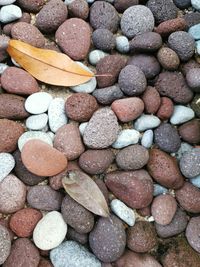 Full frame shot of pebbles