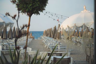 Panoramic view of beach against sky