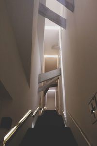 Close-up of staircase at home