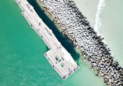 High angle view of swimming pool